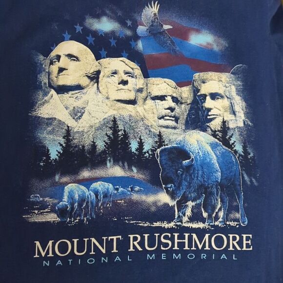 ‎Vintage Mount Rushmore blue T-shirt - Picture 3 of 6